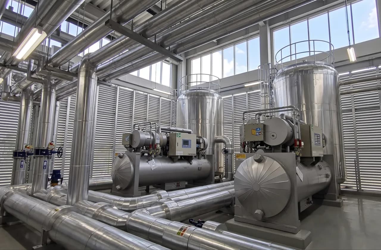 Data center cooling infrastructure with pressure vessels